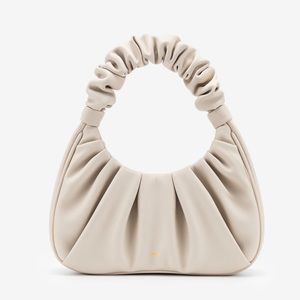 JW Pei Gabbi Ruched Hobo Handbag Ivory